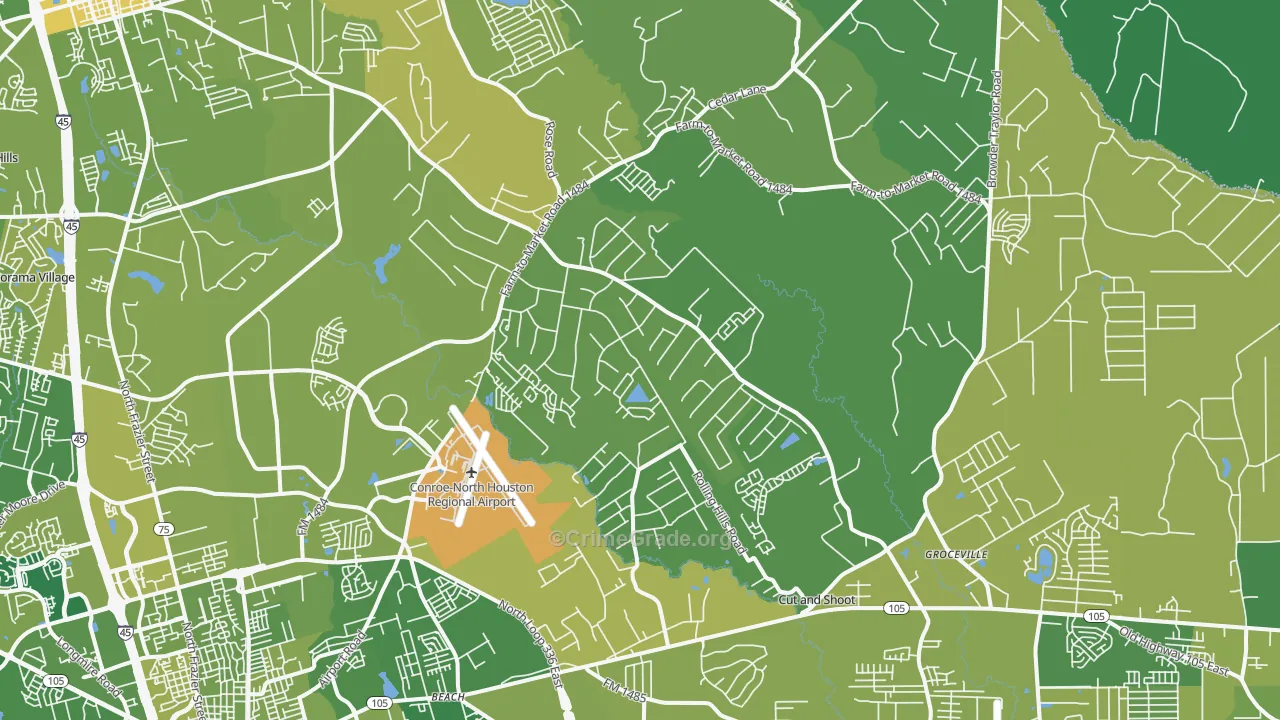77303, TX Map of Vehicle Theft Rates