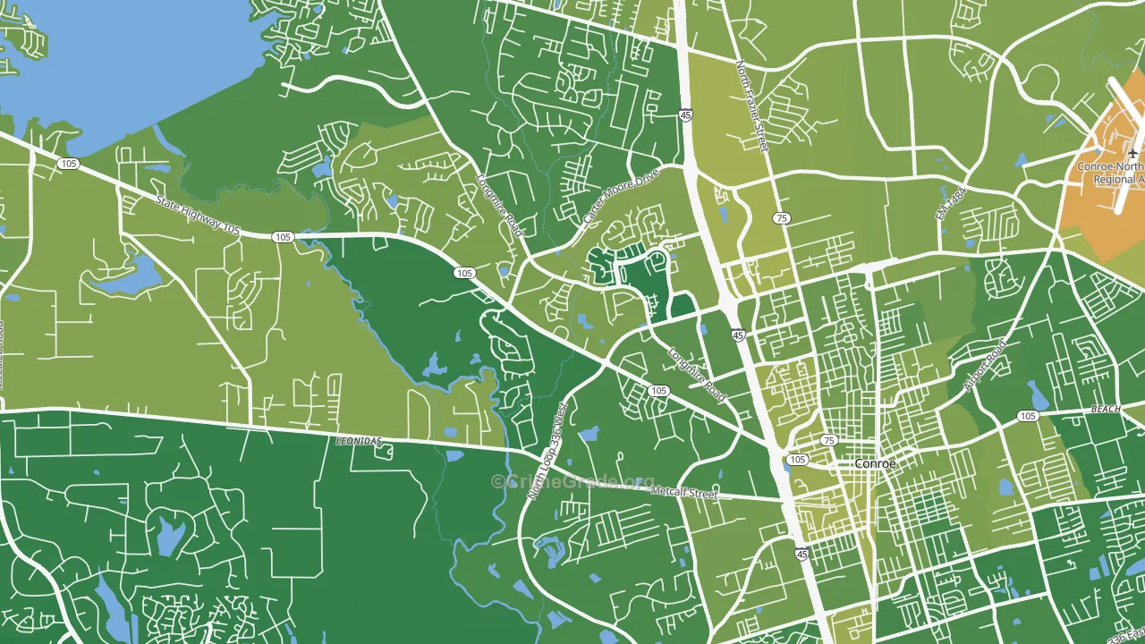 77304, TX Map of Vehicle Theft Rates