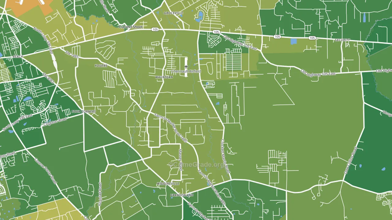 77306, TX Map of Vehicle Theft Rates