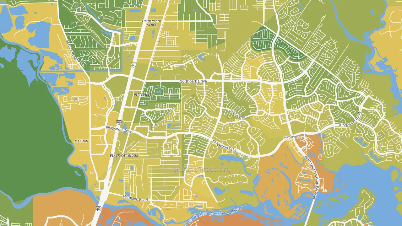 77339, TX Map of Vehicle Theft Rates