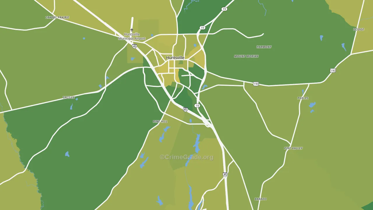 77340, TX Map of Vehicle Theft Rates