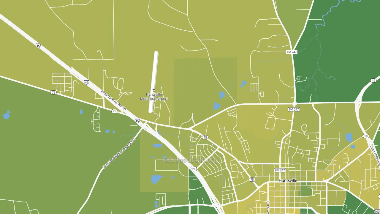 77349, TX Map of Vehicle Theft Rates