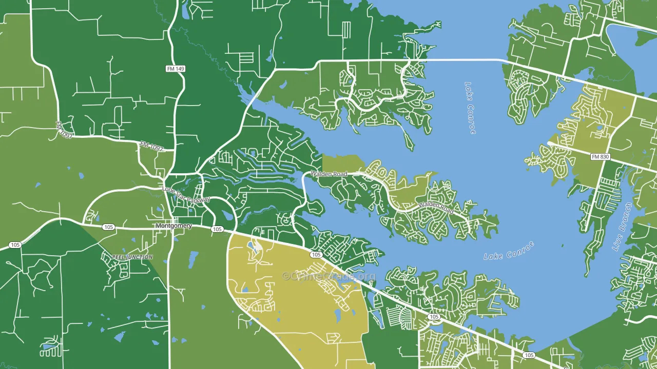 77356, TX Map of Vehicle Theft Rates