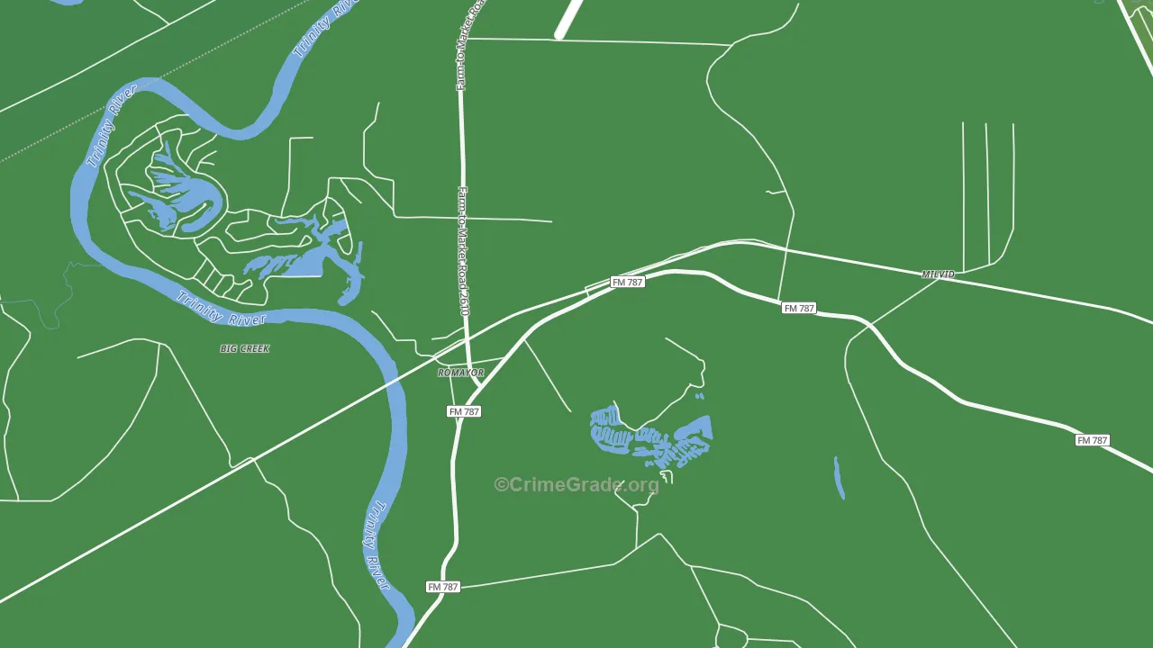 77368, TX Map of Vehicle Theft Rates