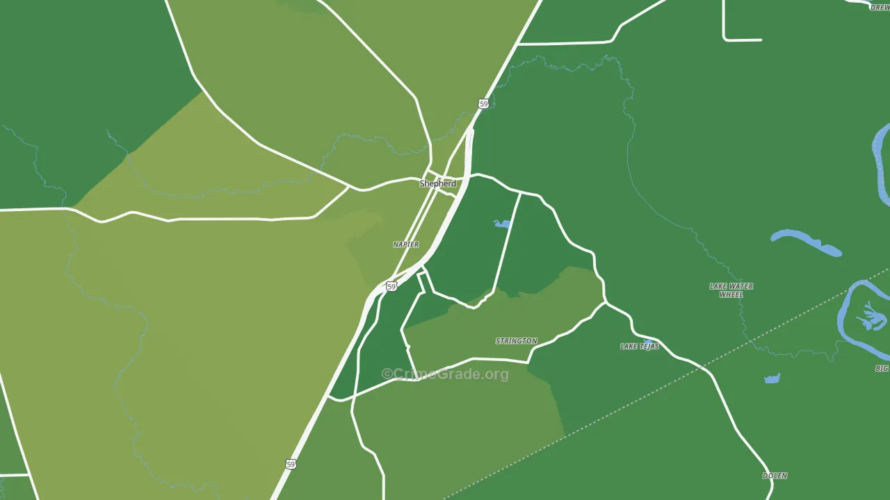 77371, TX Map of Vehicle Theft Rates