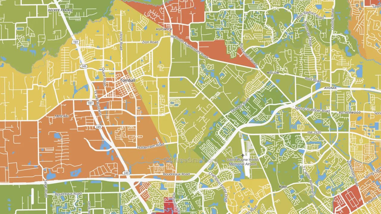 77375, TX Map of Vehicle Theft Rates