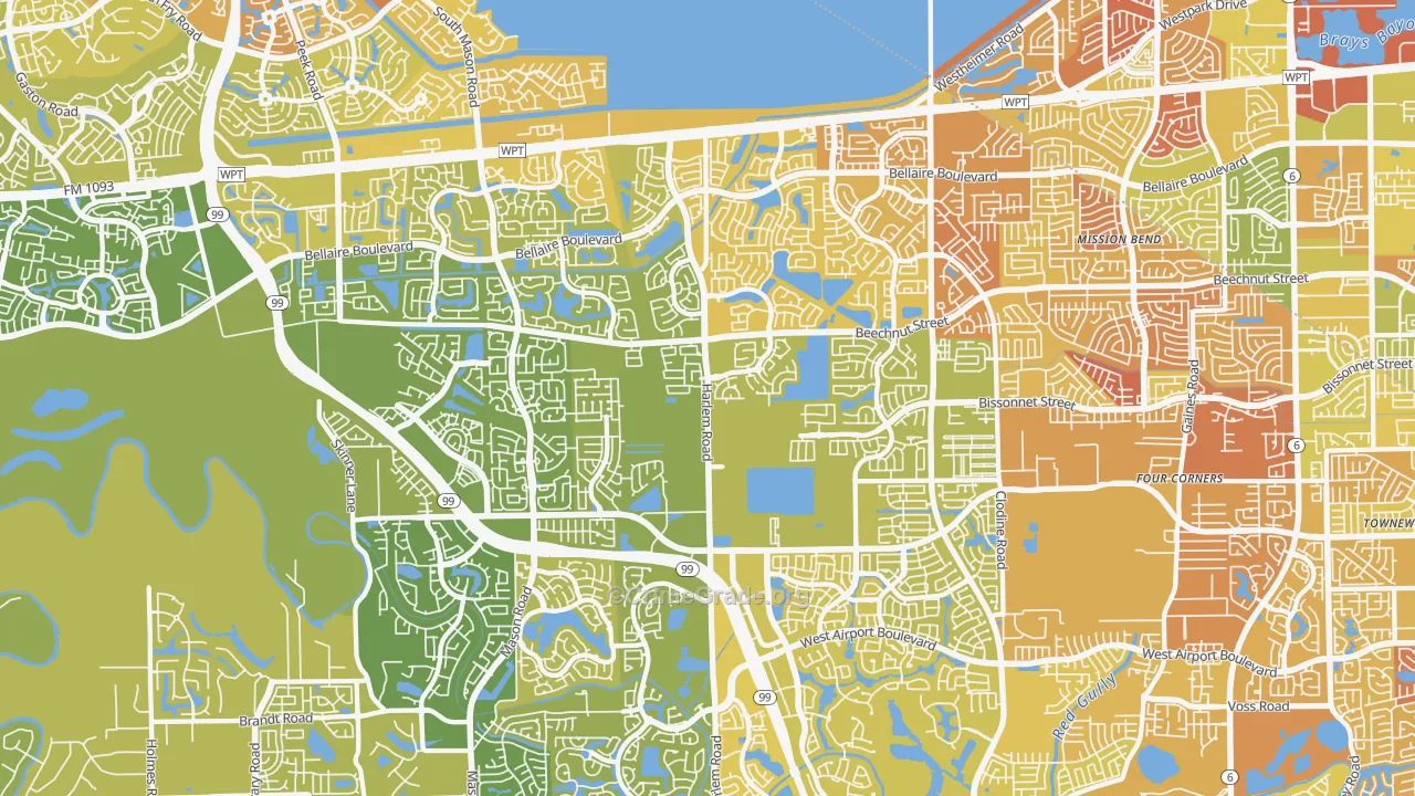 77407, TX Map of Vehicle Theft Rates