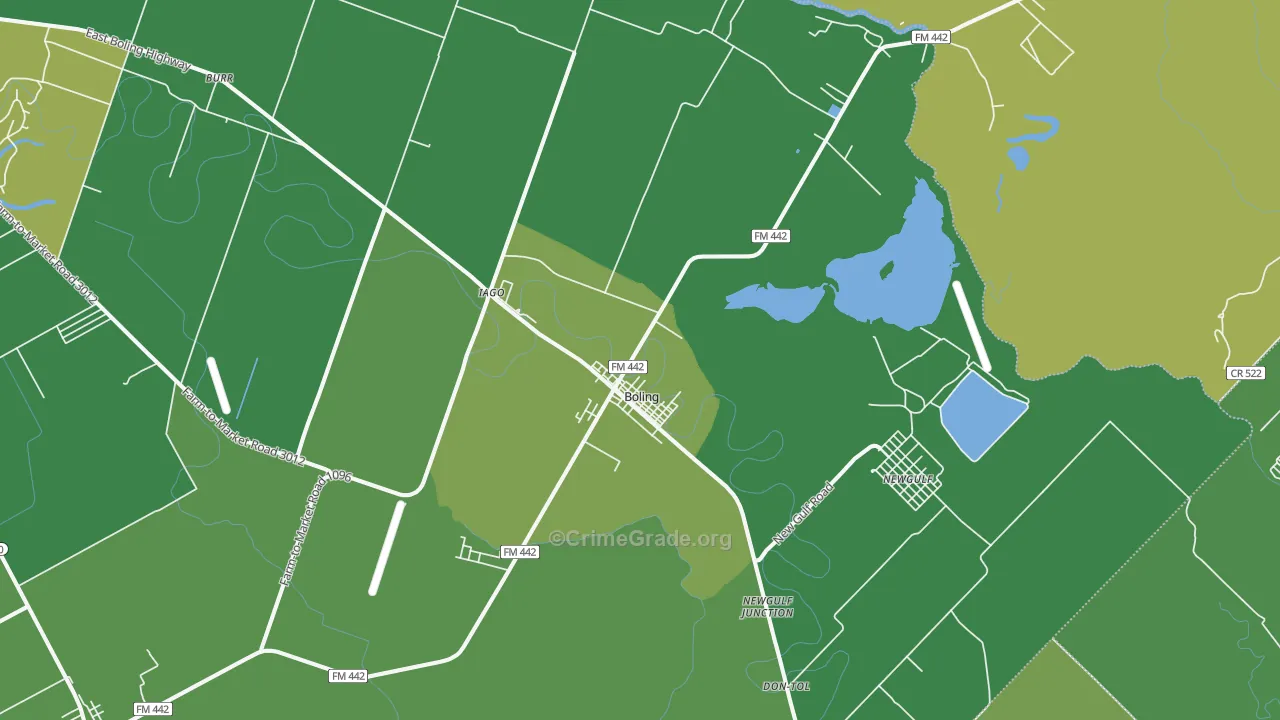 77420, TX Map of Vehicle Theft Rates