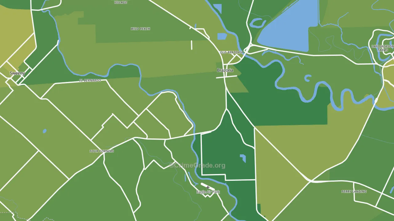 77422, TX Map of Vehicle Theft Rates