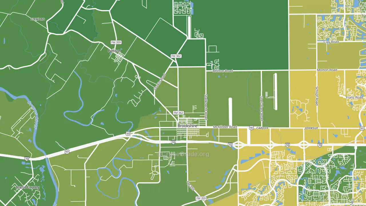 77423, TX Map of Vehicle Theft Rates
