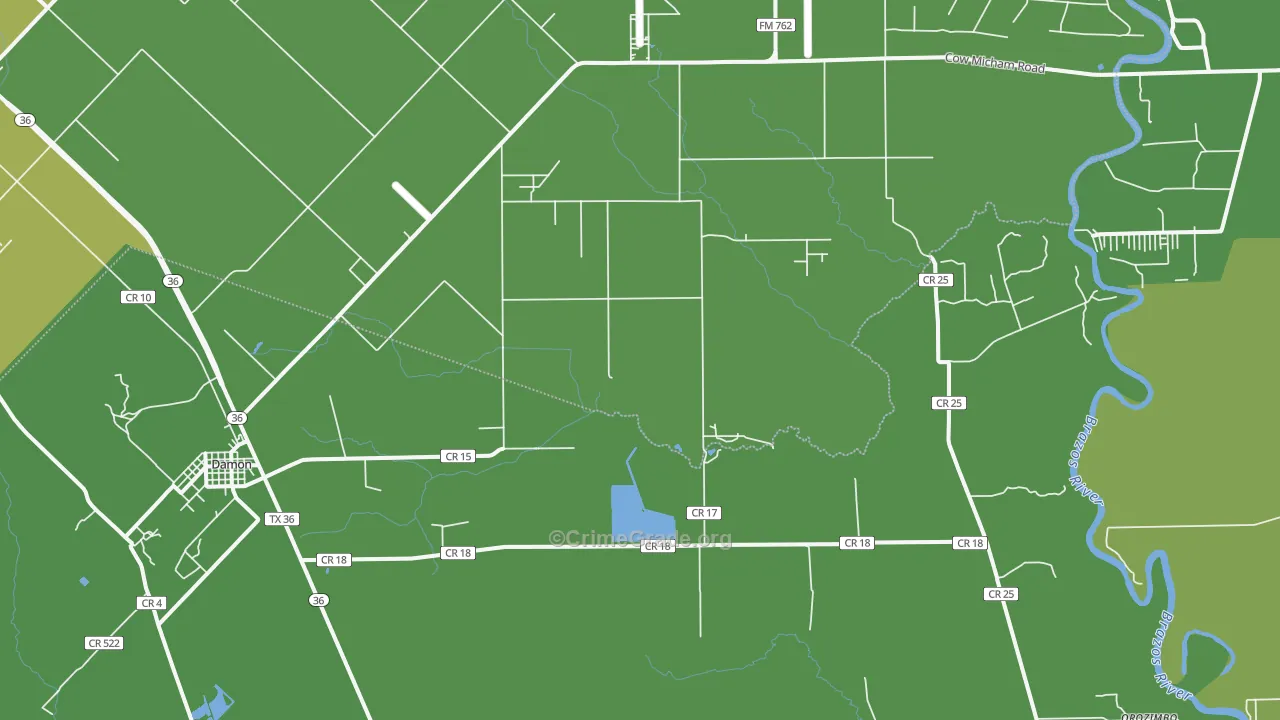77430, TX Map of Vehicle Theft Rates