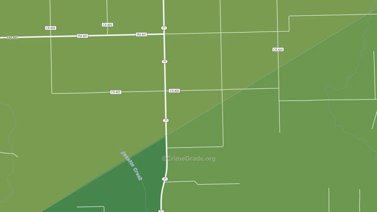 77432, TX Map of Vehicle Theft Rates