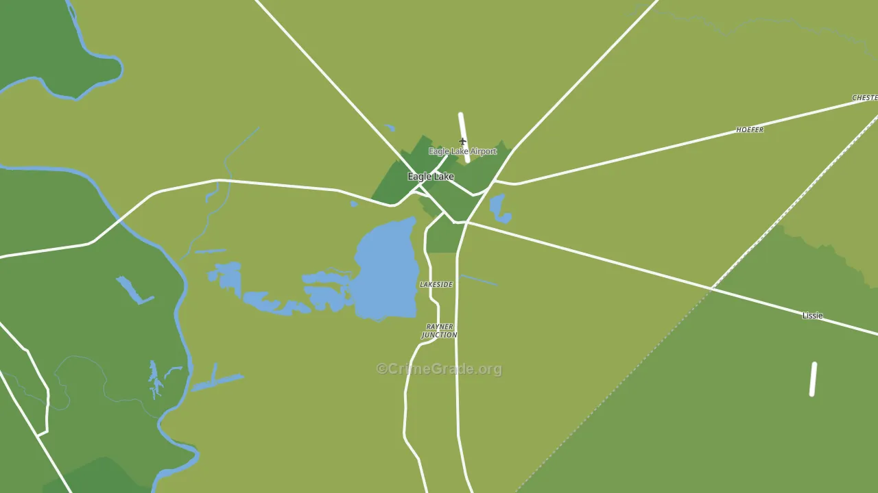 77434, TX Map of Vehicle Theft Rates