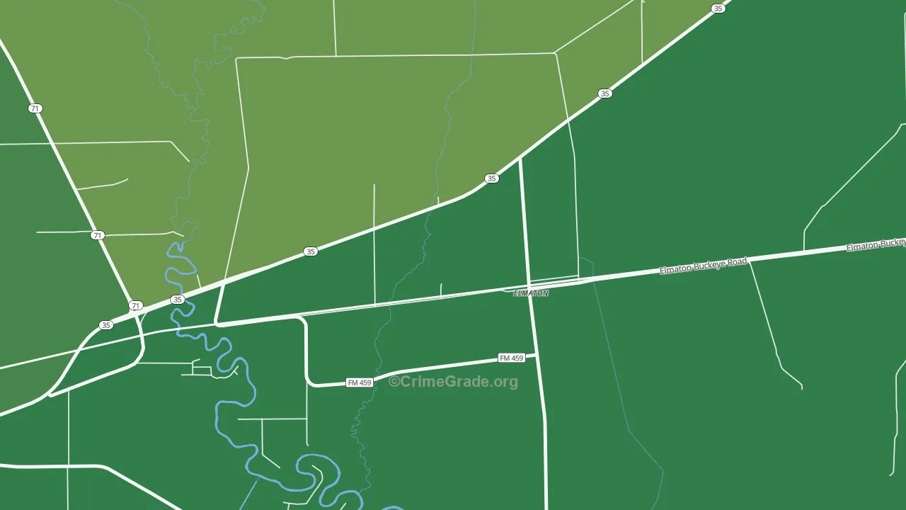 77440, TX Map of Vehicle Theft Rates