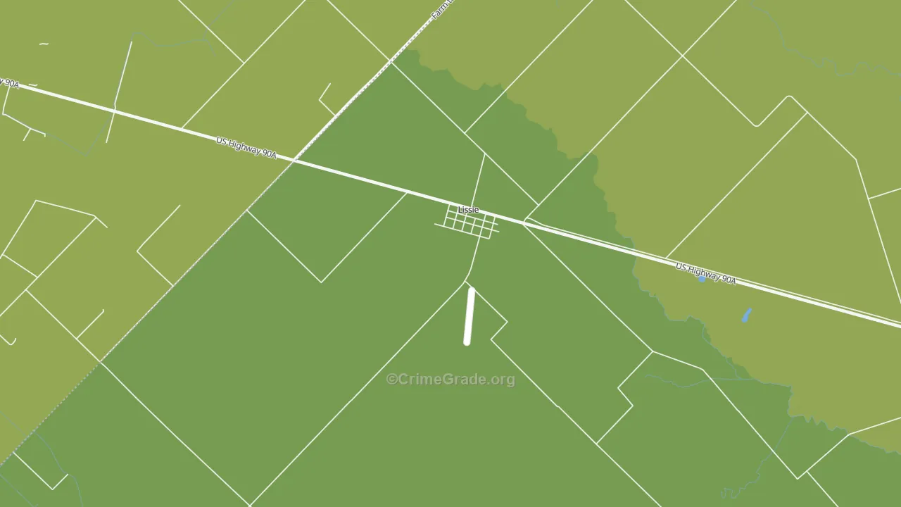 77454, TX Map of Vehicle Theft Rates