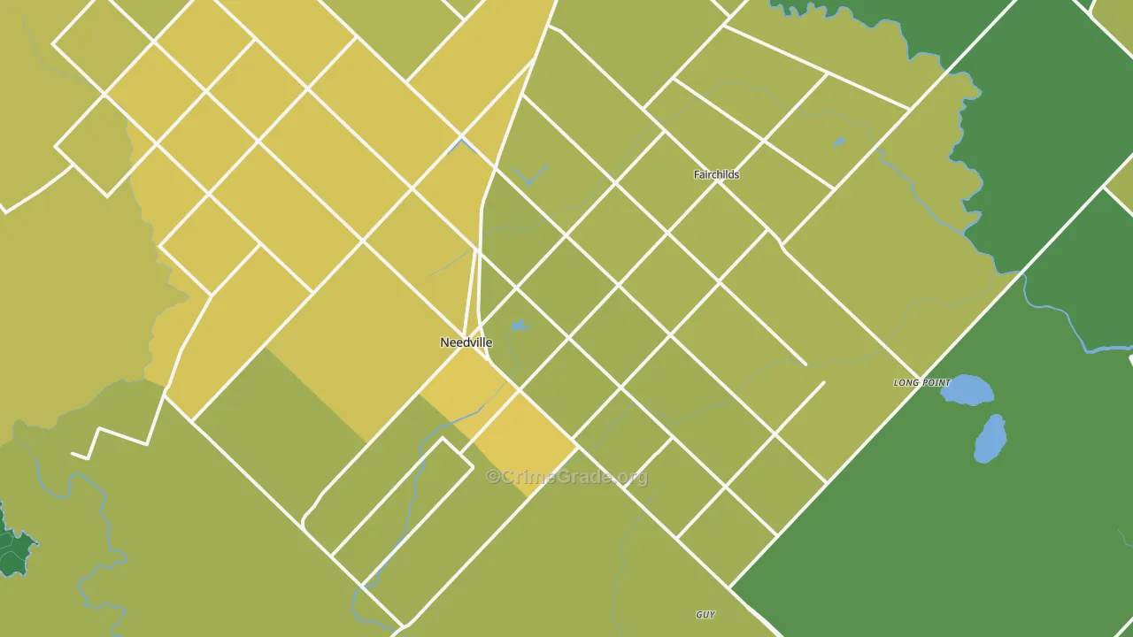 77461, TX Map of Vehicle Theft Rates