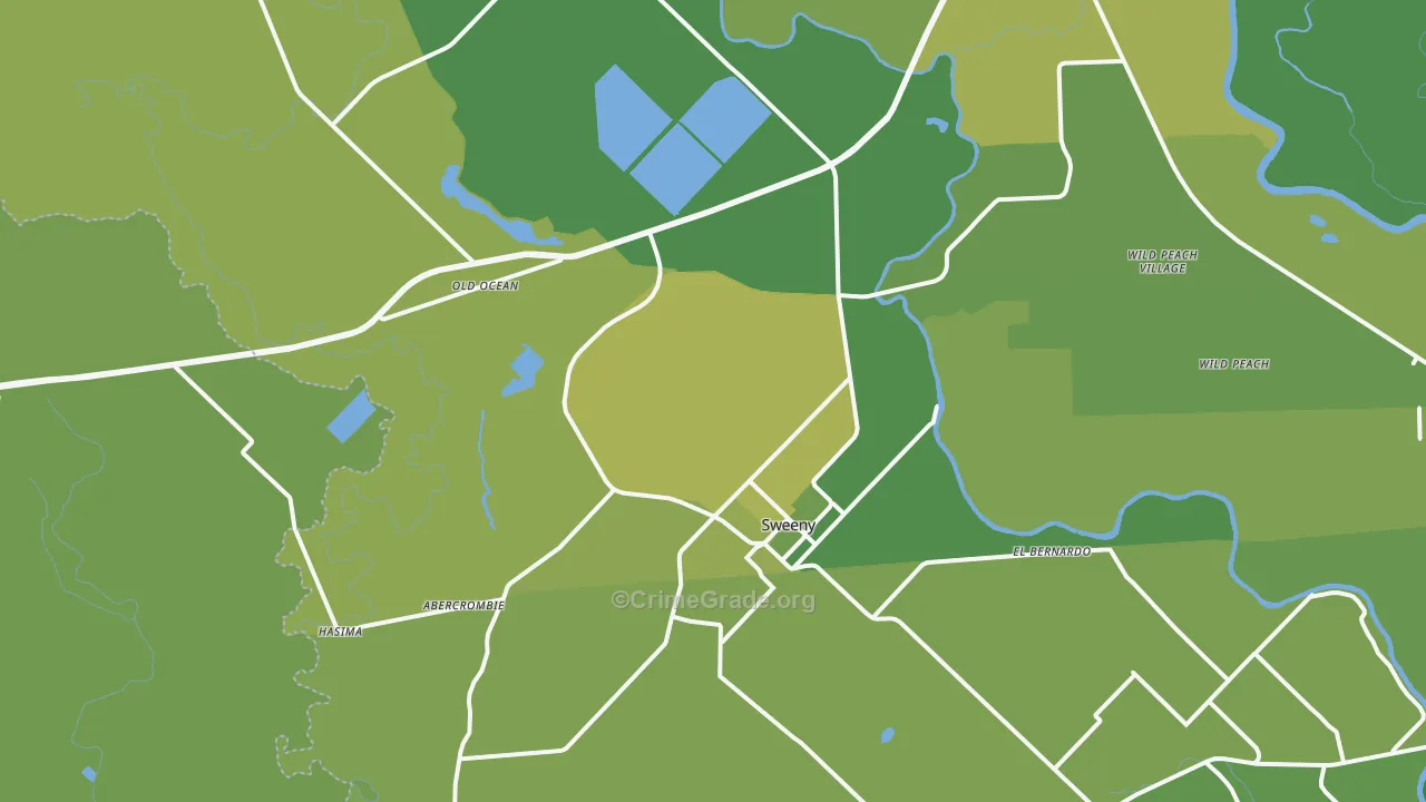 77480, TX Map of Vehicle Theft Rates