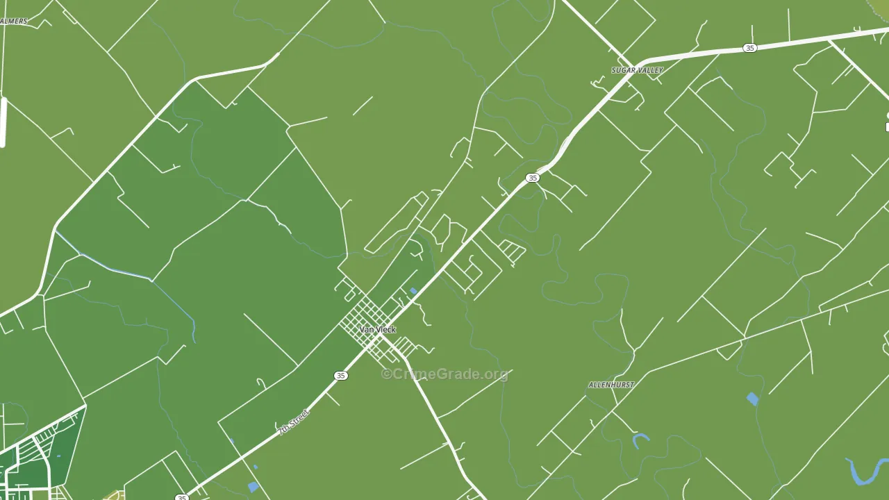 77482, TX Map of Vehicle Theft Rates