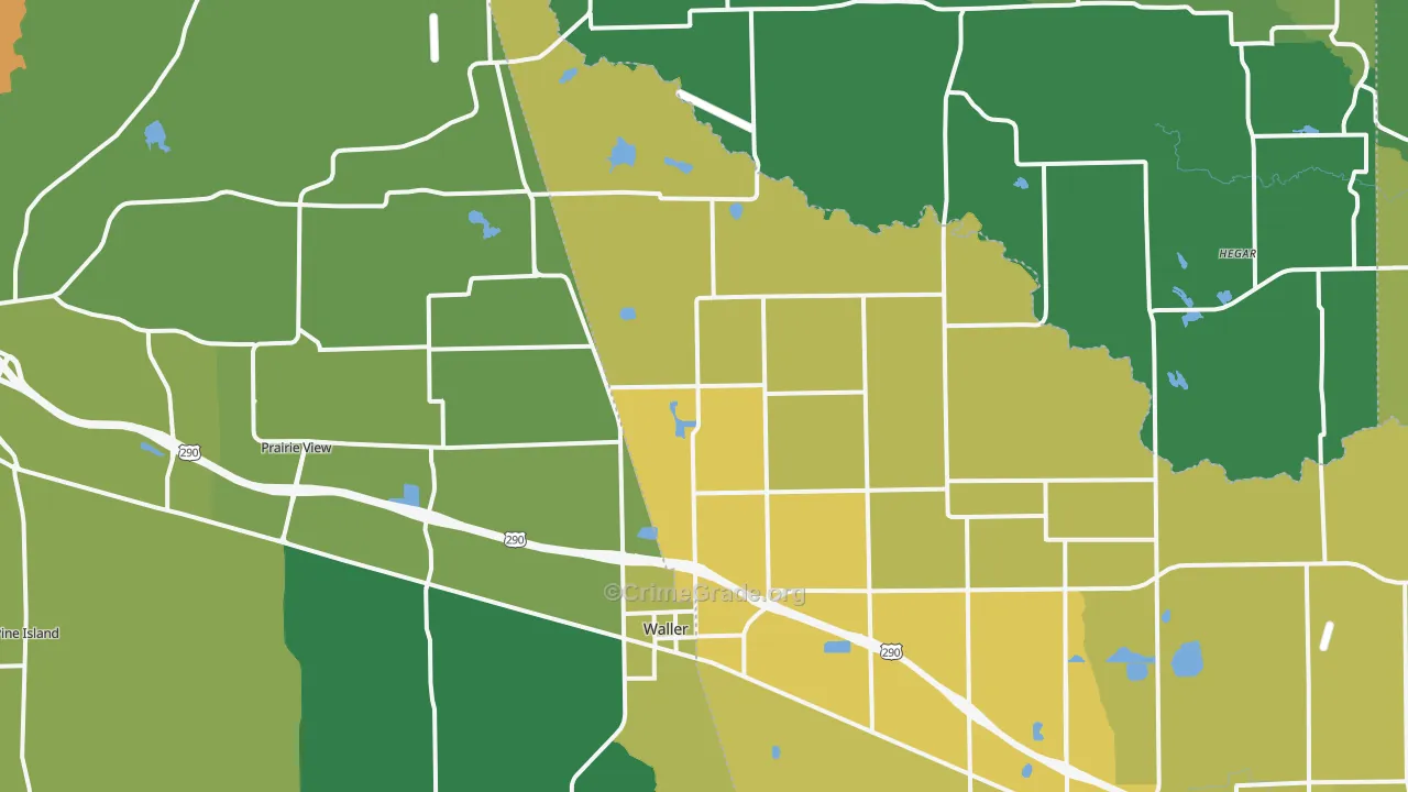 77484, TX Map of Vehicle Theft Rates
