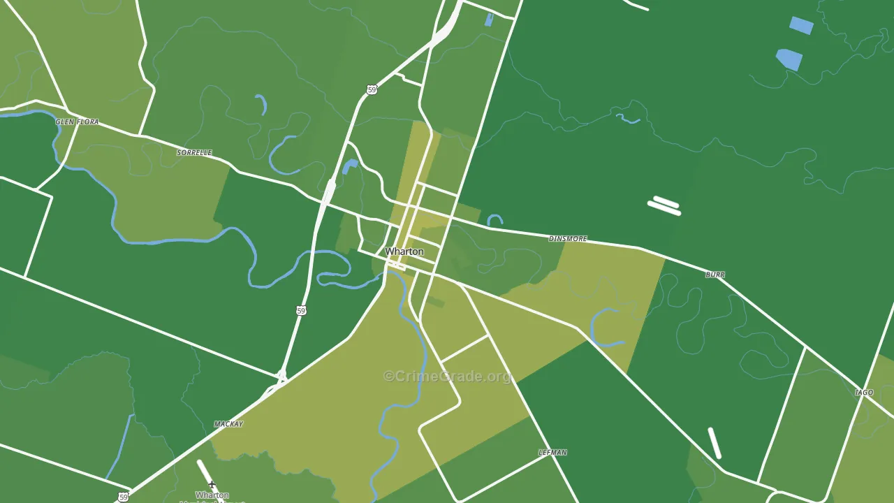 77488, TX Map of Vehicle Theft Rates