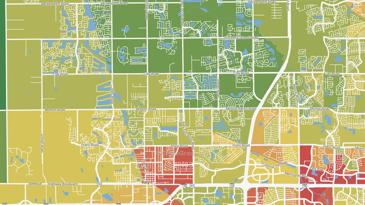 77493, TX Map of Vehicle Theft Rates
