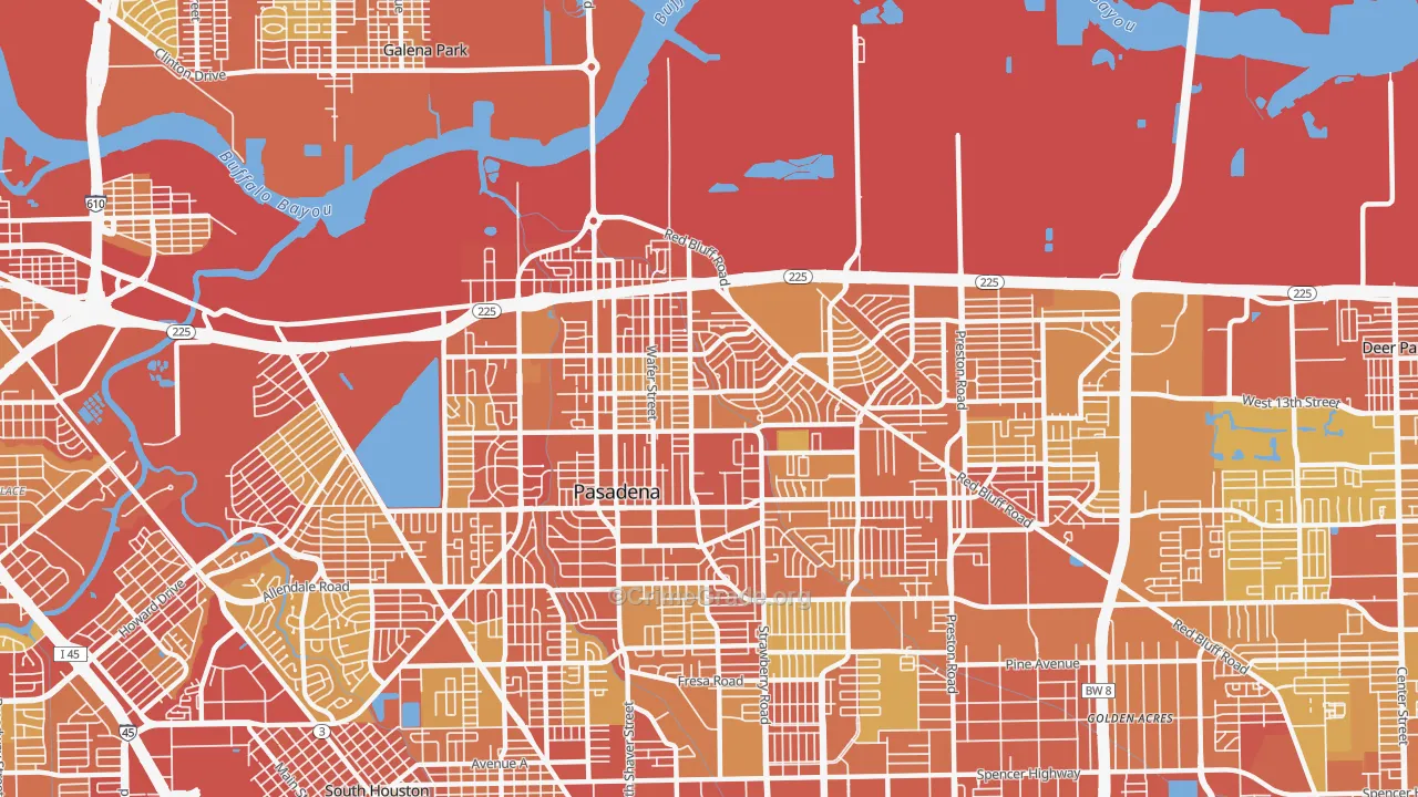 77506, TX Map of Vehicle Theft Rates