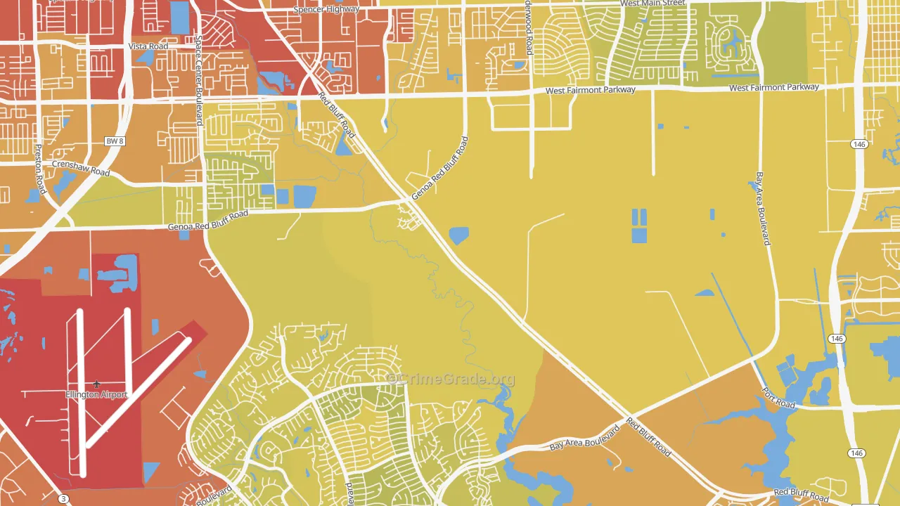 77507, TX Map of Vehicle Theft Rates