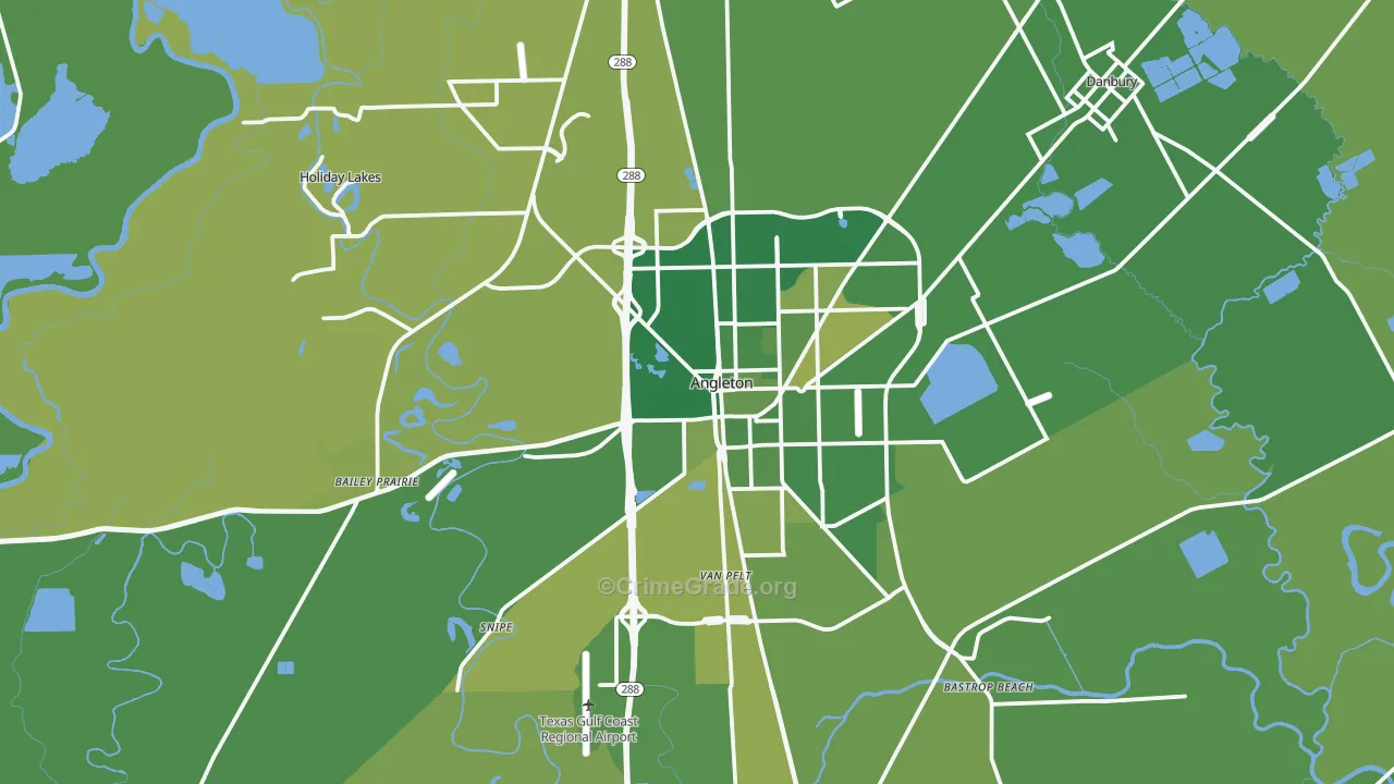 77515, TX Map of Vehicle Theft Rates