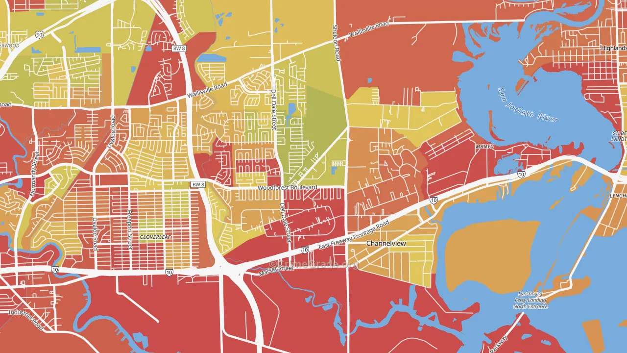 77530, TX Map of Vehicle Theft Rates