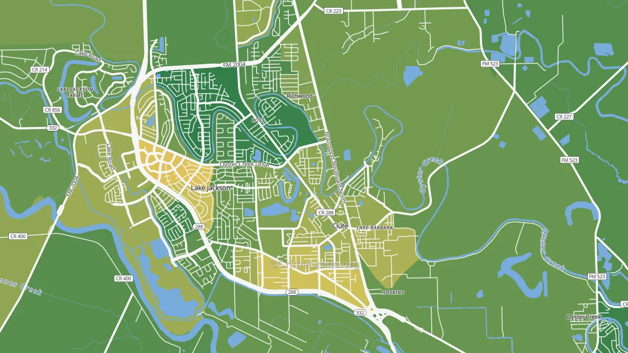 77531, TX Map of Vehicle Theft Rates