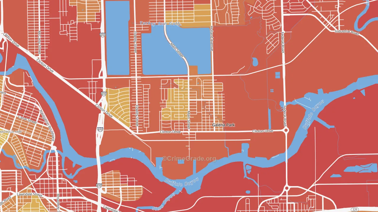 77547, TX Map of Vehicle Theft Rates
