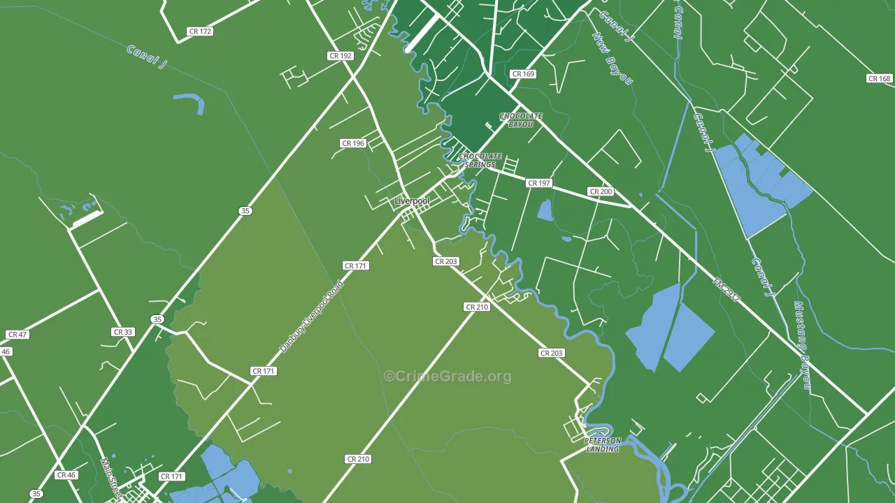 77577, TX Map of Vehicle Theft Rates
