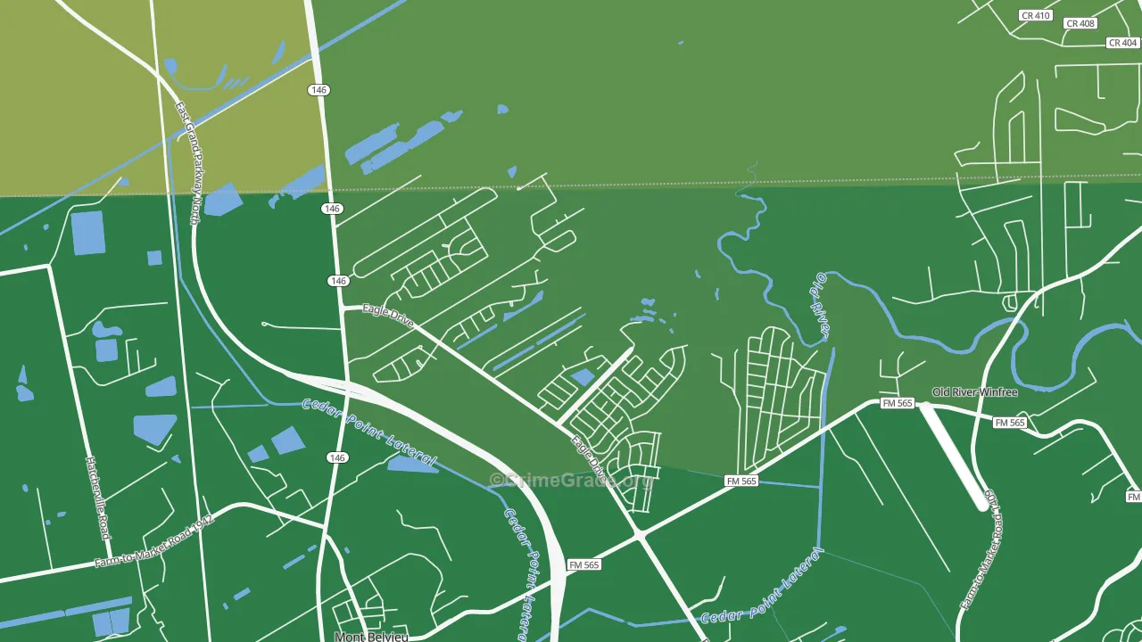 77580, TX Map of Vehicle Theft Rates