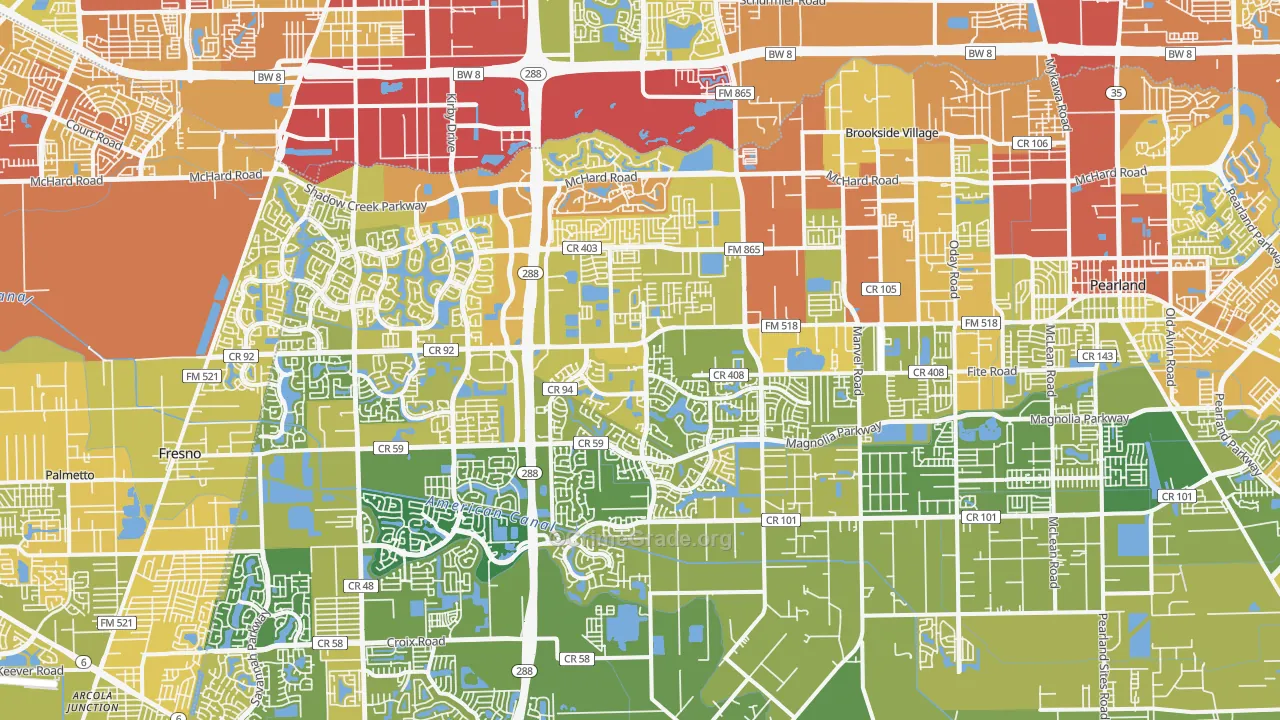 77584, TX Map of Vehicle Theft Rates