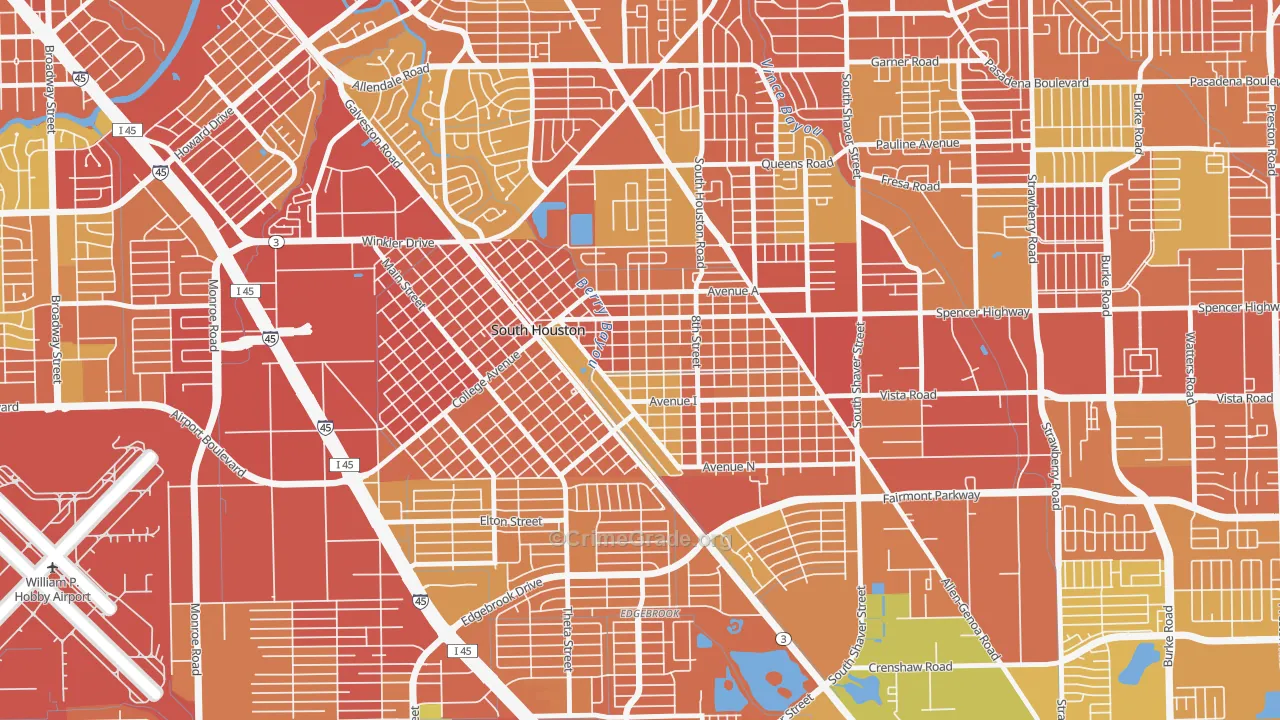 77587, TX Map of Vehicle Theft Rates