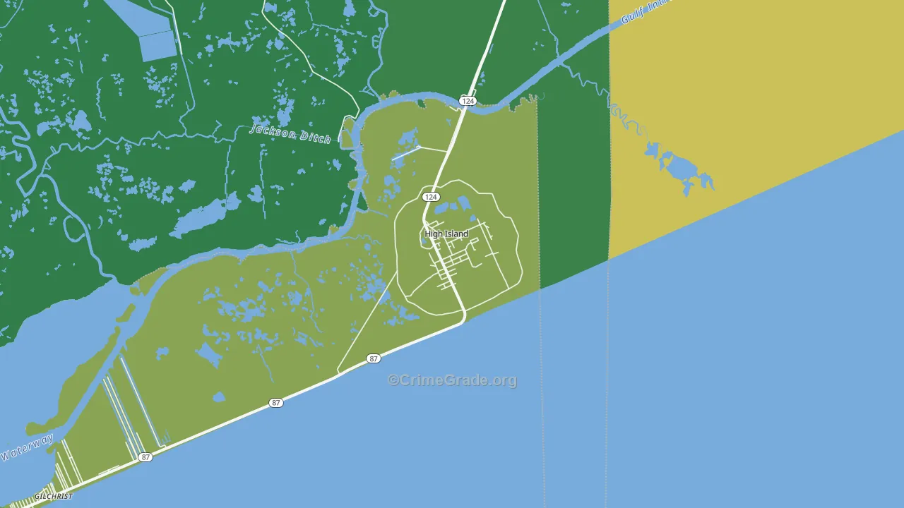 77623, TX Map of Vehicle Theft Rates