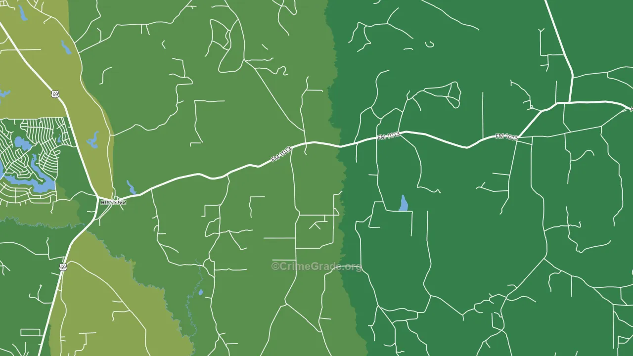 77624, TX Map of Vehicle Theft Rates