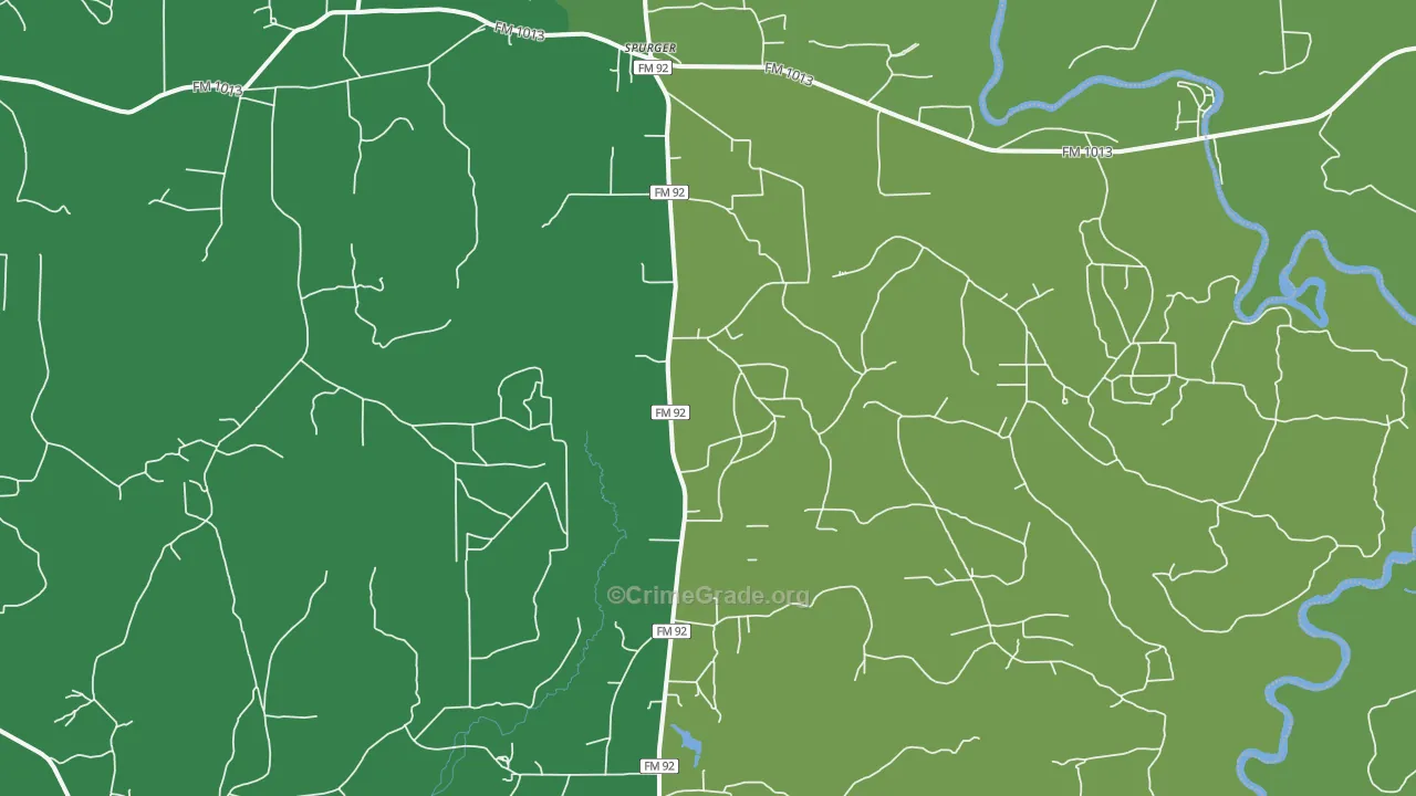 77660, TX Map of Vehicle Theft Rates