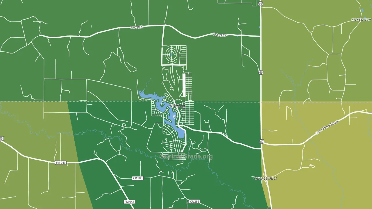 77663, TX Map of Vehicle Theft Rates