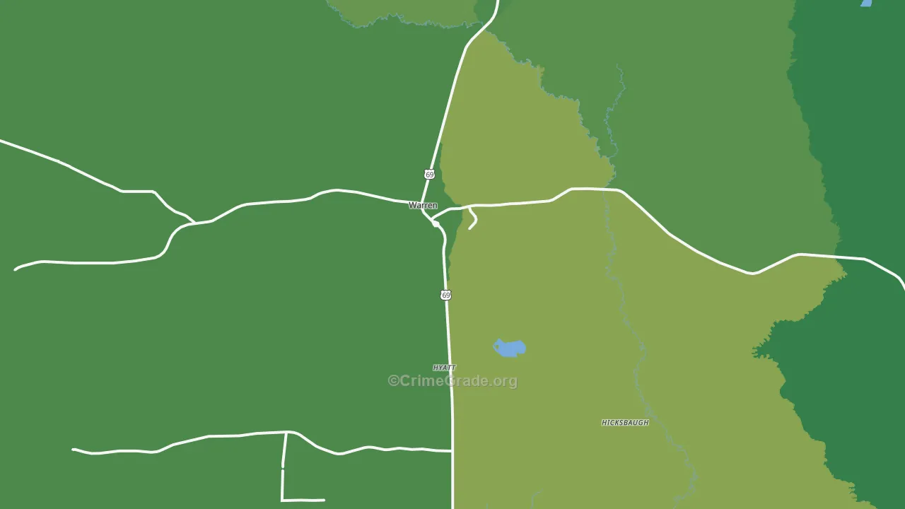 77664, TX Map of Vehicle Theft Rates