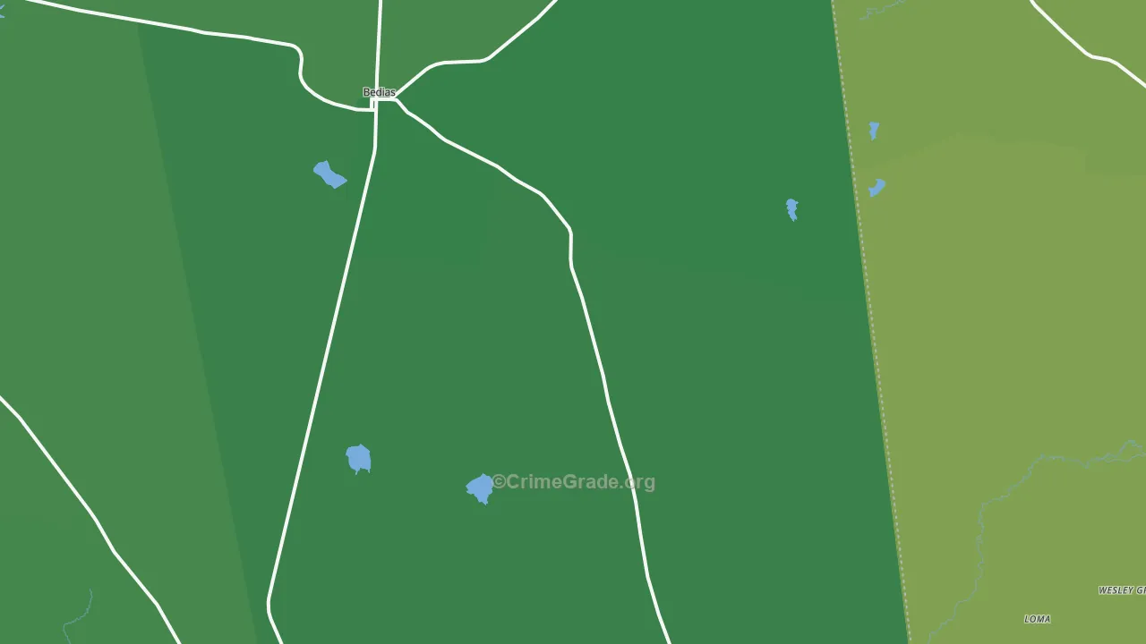 77831, TX Map of Vehicle Theft Rates