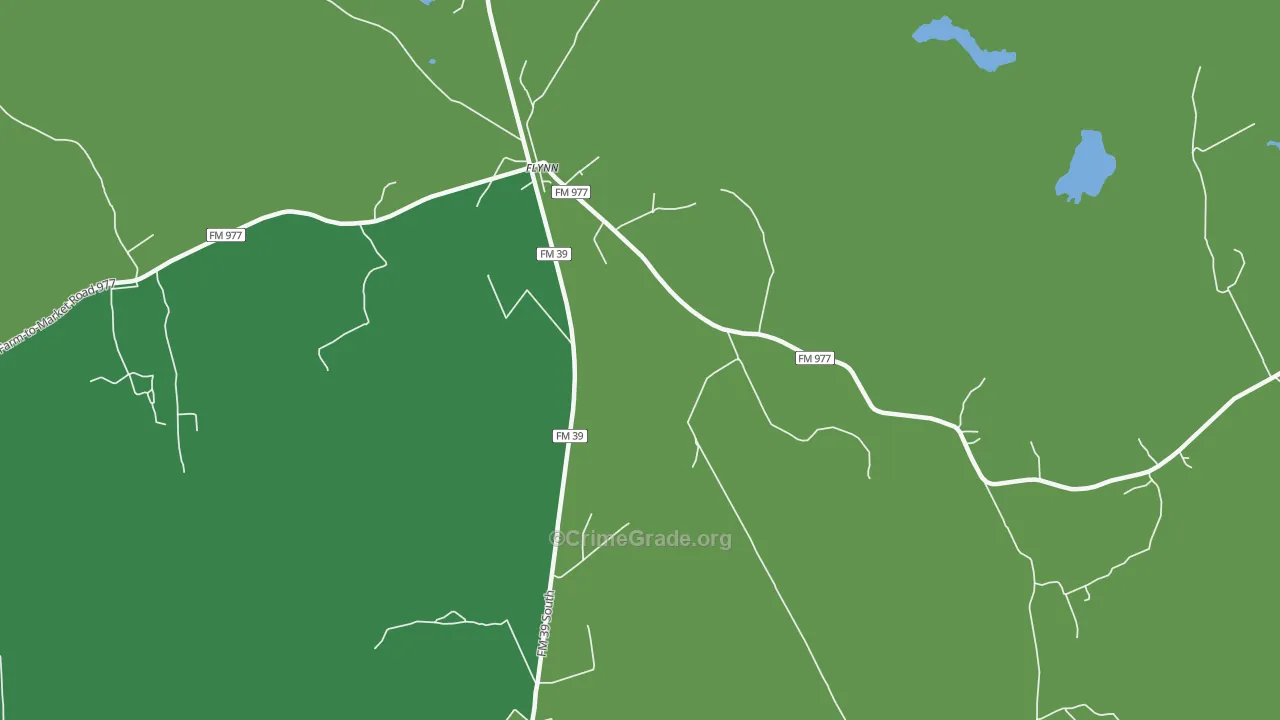 77855, TX Map of Vehicle Theft Rates