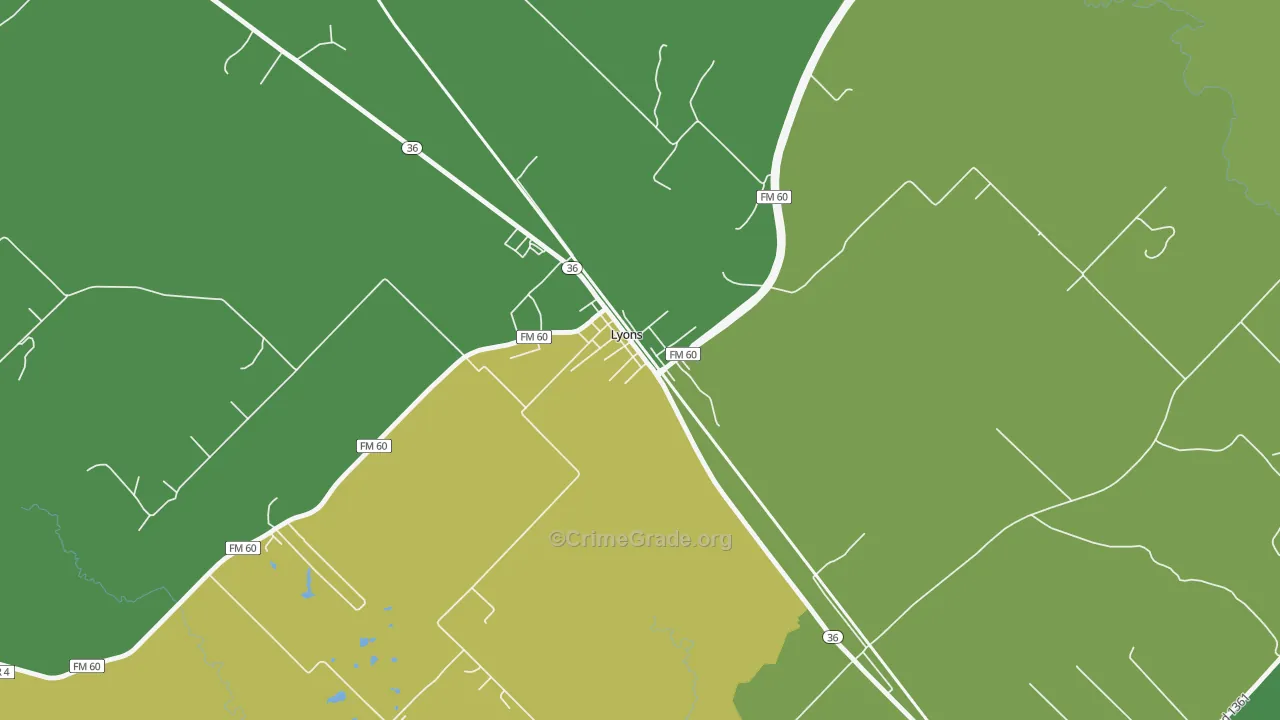 77863, TX Map of Vehicle Theft Rates