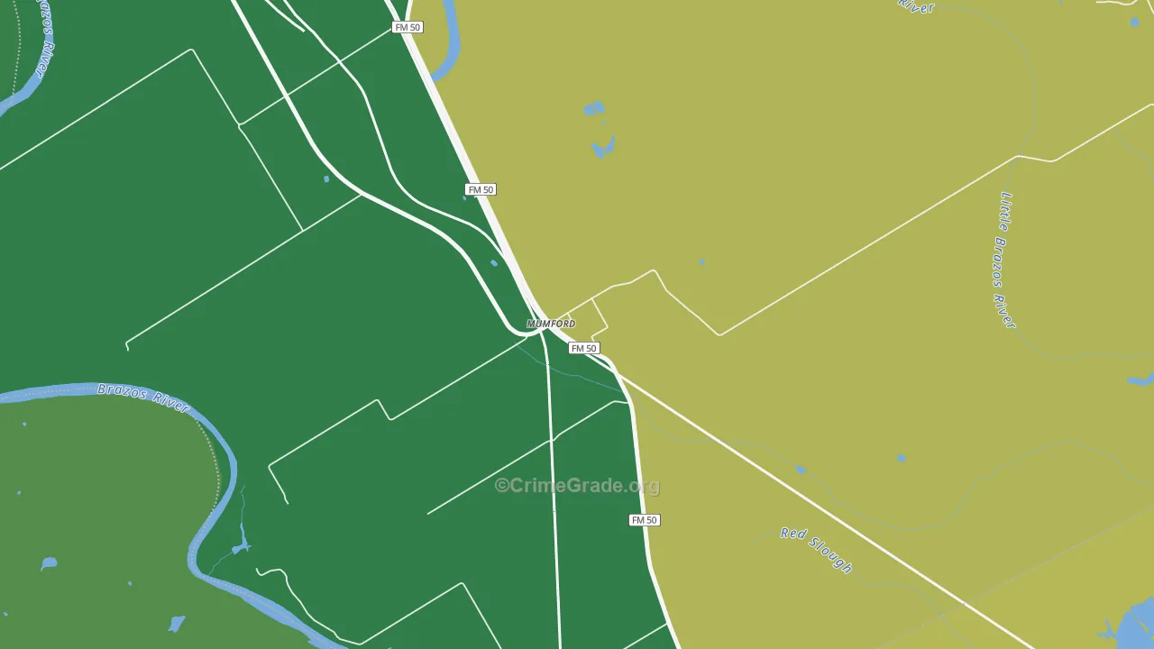 77867, TX Map of Vehicle Theft Rates