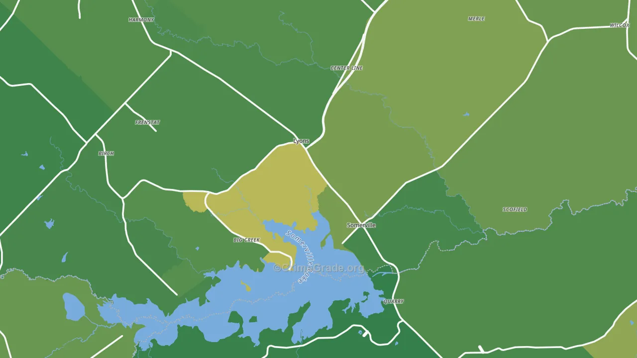 77879, TX Map of Vehicle Theft Rates