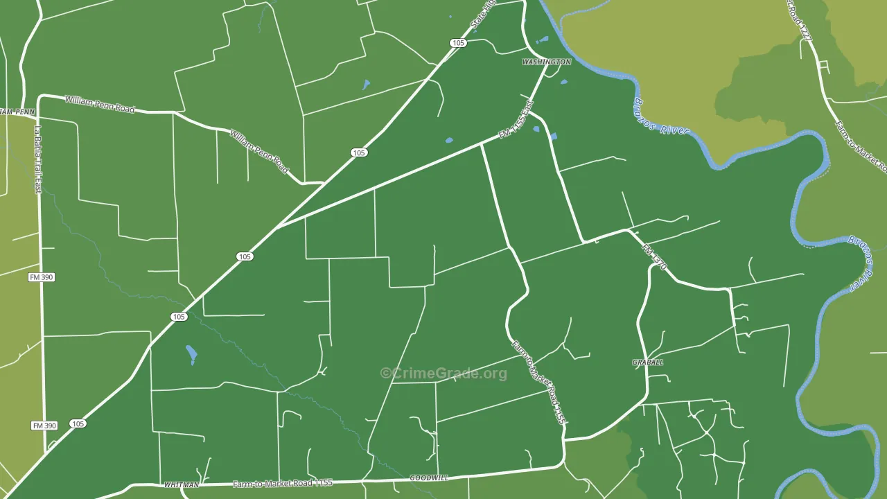 77880, TX Map of Vehicle Theft Rates