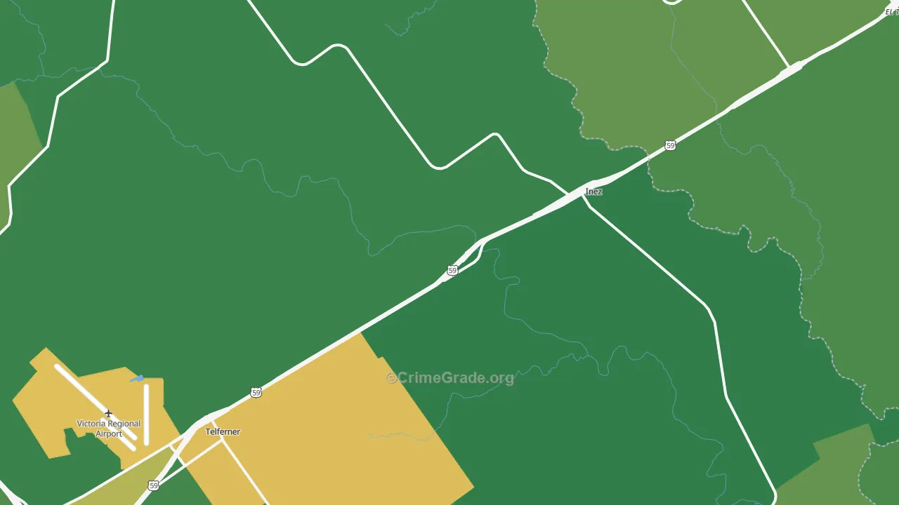 77968, TX Map of Vehicle Theft Rates