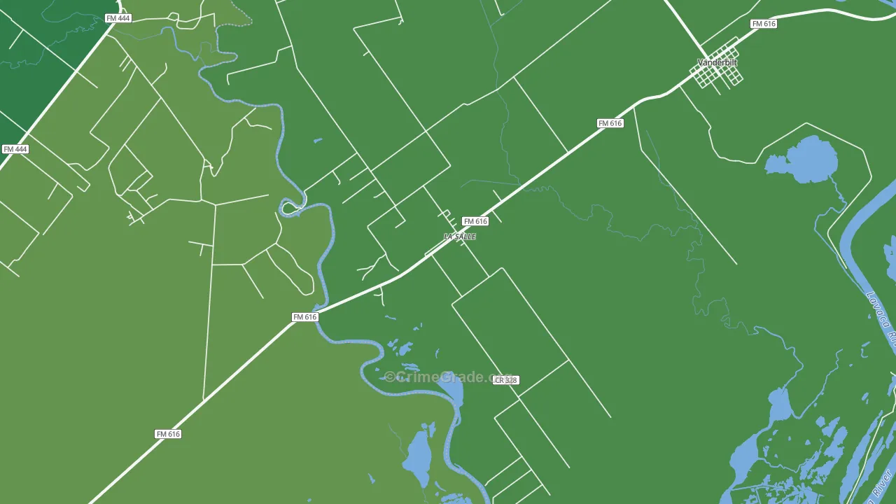 77969, TX Map of Vehicle Theft Rates