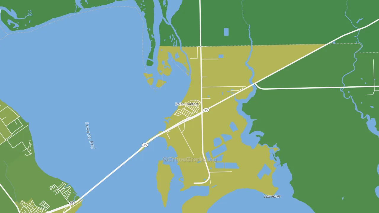 77978, TX Map of Vehicle Theft Rates