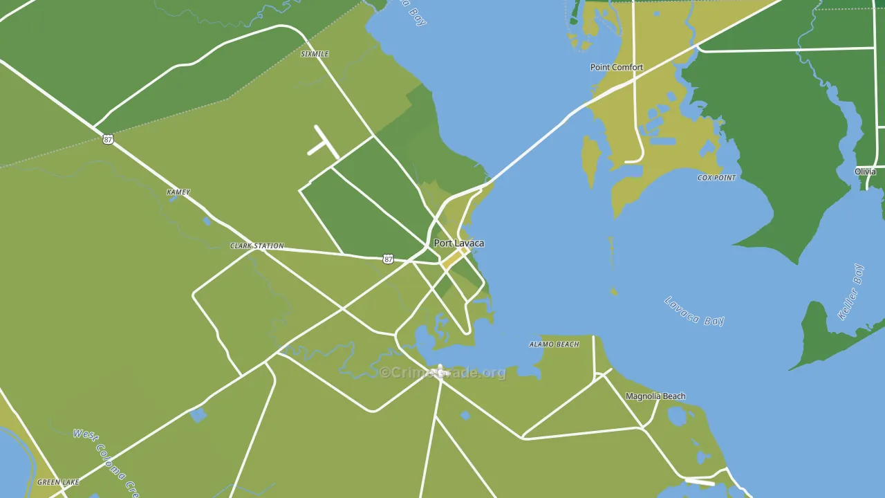 77979, TX Map of Vehicle Theft Rates